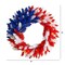 Nearly Natural 18" Patriotic Red, White and Blue "Americana" Wreath with 20 Warm LED Lights